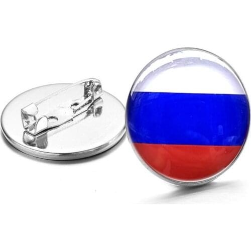 Coat of Arms of Russian Federation Russians Flag National Emblem Brooch Badges Lapel Pins