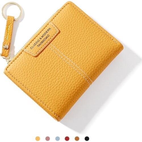 2019 New Fashion Small Wallet Women PU Leather Wallet Women Wallets Credit Card Holder Zipper Coin Purse Pocket Cartera Mujer