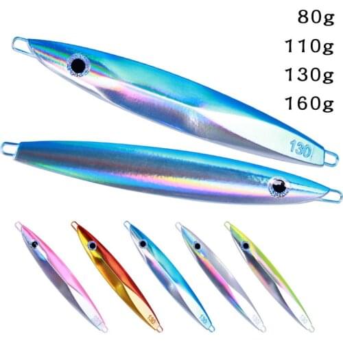 2021 Best Metal Jig Fishing Lures Heavy Willow Leaves Slow Pitch Jigging Lure 80g 110g 130g 160g Boat Fishing Deep Sea Jigs Bait