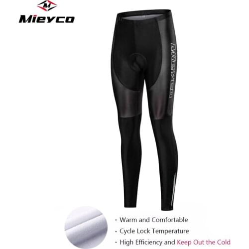 Mieyco Women Warm Cycling Bib Trousers Winter Thermal Mountain Bike Pants Bicycle Tights Coolmax 5D Gel Pad Cycling Bib Pants