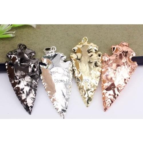 5pcs Fashion Mixed color Arrow Shape Pendant,Charm Gem stone Pendant For Jewelry Making