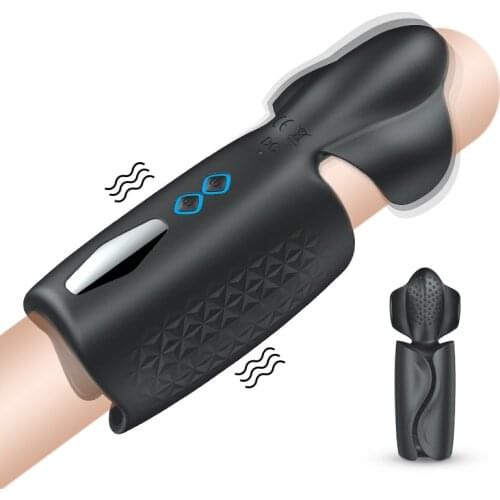 Male Silicone Masturbator Cup 10 Speeds Mode Glans Vibrators Penis Massage Exerciser Erotic Adult Sex Toys For Men Products