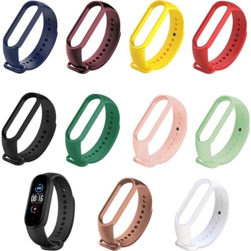 Soft Silicone Wristband Replacement Watch Band Strap For Xiao-mi Mi Band 5 P9YA