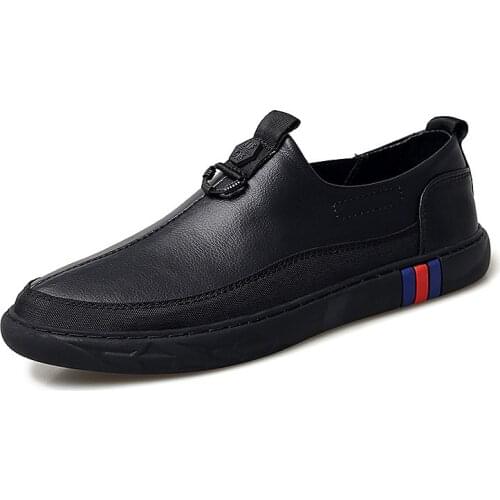 2021 Autumn New Leather Mens Casual Shoes Trend Soft Bottom Shoes Driving Shoes Mens Shoes