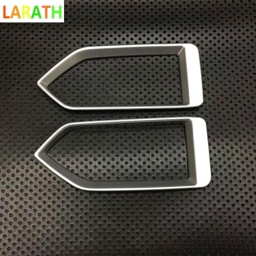 The New ABS Chrome Carbon Fiber Interior Middle Control Air Vent Outlet Mouldings Accessories 2pcs For Mazda CX-5 CX5 2017 2018