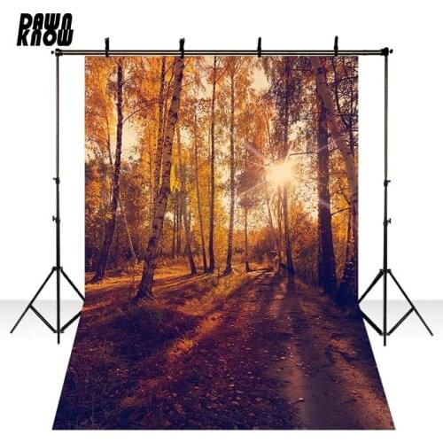 DAWNKNOW Autumn Scenic Photography Background For Wedding Customize Tree Forest Backdrop For Children Photo Studio lv800