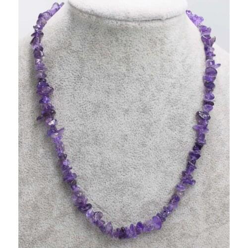 Amethyst baroque 3-5mm necklace 17inch wholesale beads nature FPPJ woman free shipping