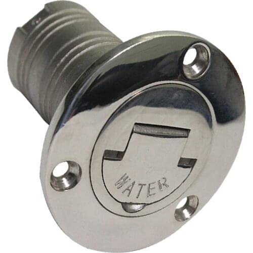 Boat Deck Fill / Filler Keyless Cap Water Fuel Waste Marine Stainless 50mm