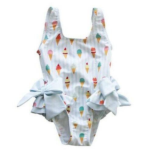 1-5T Toddler Kid Baby Girls Swimsuit Bow Beach Bathing Suit Swimwear Bikini Outfit