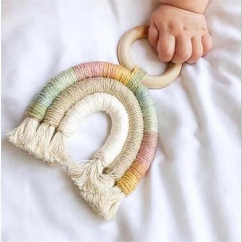 Rainbow Wall Hanging Decorative Colored Toy for Boho Home Decor, Party Supplies, Baby Shower, Nursery Dorm Room