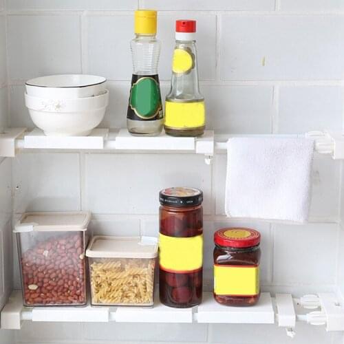 Adjustable Storage Shelf Closet Organizer Wall Mounted Kitchen Storage Rack Wardrobe Decorative Shelves Cabinet Holder for Home