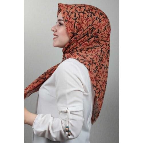 JAWEL PATTERNED LINEN FLAMLI SCARF-DESEN-36-RENK-12