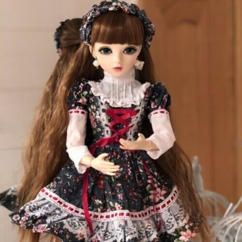 1/3 Ball Joint Girl 60cm BJD Doll with Full Set of Accessories Clothe Toy Kids Toy Cartoon Silicone Fashion Doll In-Stock Items