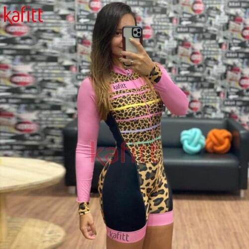 Kafitt Womens Long Sleeve Cycling Jersey Ladies Sweatshirt Set Macaquinho GO Road Bike Cycling Jersey Jumpsuit Shirt
