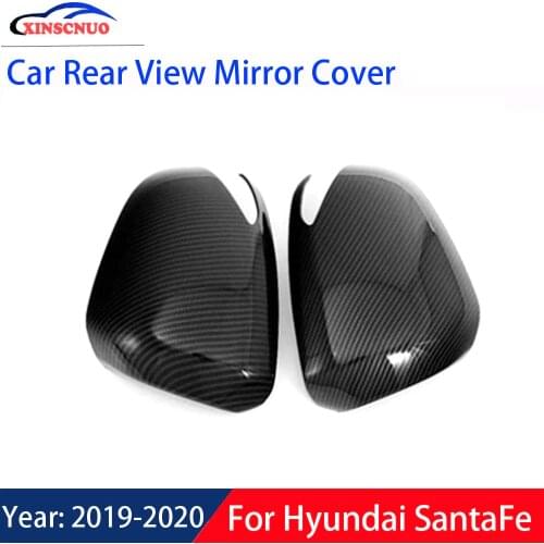 XINSCNUO Car Rear View Mirror Cover For Hyundai SantaFe 2019-2020 Mirror Covers Caps Replacement