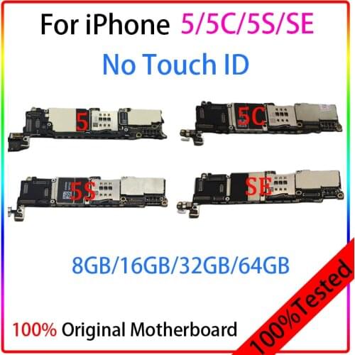 100%Original Unlock Free iCloud for iphone 5 5s 5c 5Se Motherboard No Touch ID full chips system logic board Good tested