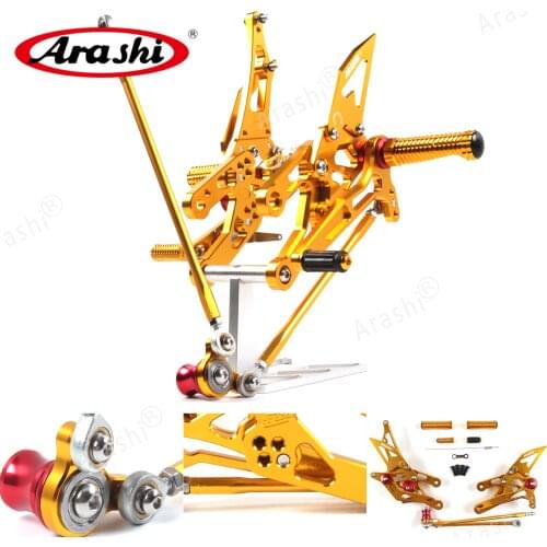 Arashi CBR600RR CNC Adjustable Footrest Foot Pegs Rest For HONDA CBR 600 RR 2003 - 2006 Rider Set Rearset 2004 2005 CBR1000RR
