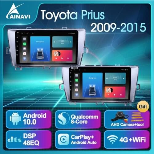 Car Radio Android 10.0 QLED Screen For Toyota Prius 2009-2015 Auto Stereo Multimedia Video Player Navigation GPS Carplay No 2din