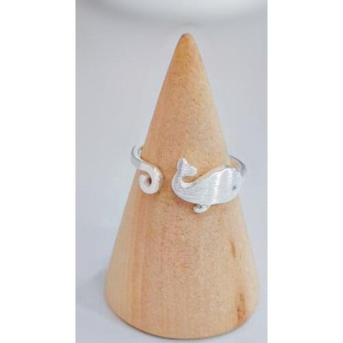 Bohemian Vintage Silver Color Fish Whale Rings for Women Wedding Jewelry Adjustable Antique Rings