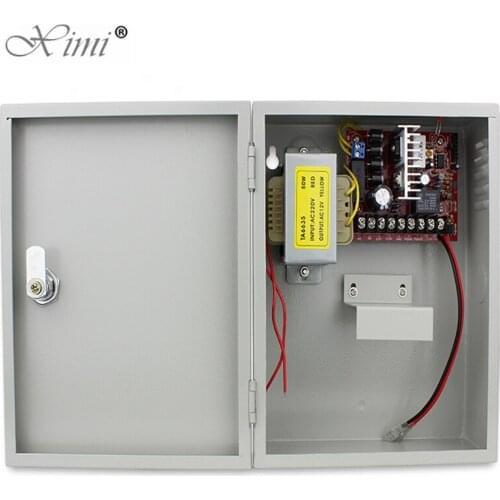 DC12V 5A 50W Door Access Control System Switch Power Supply AC 220V Delay Time Max 15 Second Frequency Power