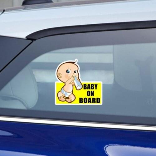 Baby On Board Sticker Reflective Vehicle Car Signs Warning Sticker for Driver Wholesale