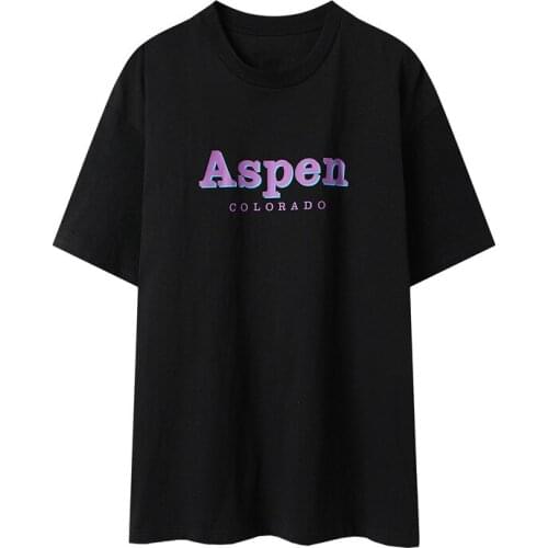 Oversize Girls Soft Cotton O Neck T-shirt 2021 Summer Fashion Ladies Casual Loose Women Letter Print Boyfriend Top