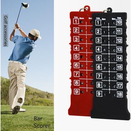 18 Holes Golf Scorecard Portable Golf Stroke Counter Golf Score Card Counter for Golf Sport Scorer Mark Indicator Tool with Key