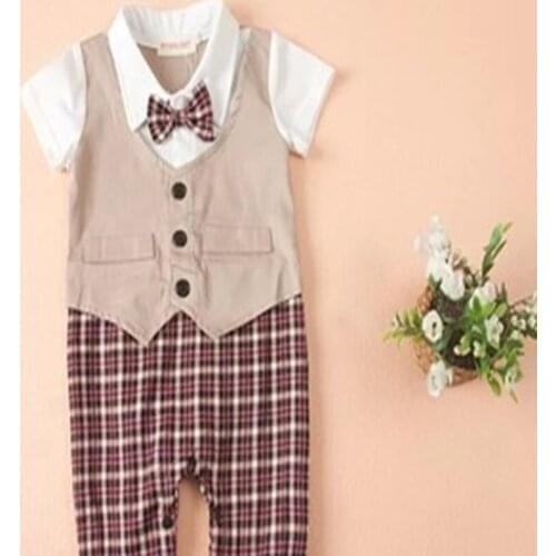 Newborn Kid Baby Boy Infant Outfits Set Child Gentleman Jumpsuit Romper Bodysuit Baby Boys Gentleman Clothes Sets