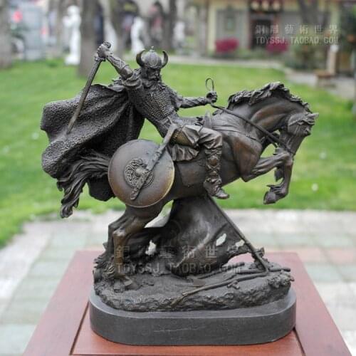 Horse riding horse to copper bronze sculpture art craft gift Home Furnishing decoration art crafts
