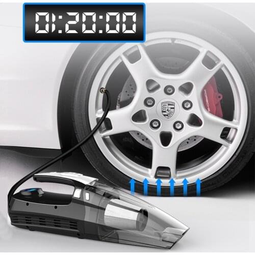 Multi Function Car Handheld Vacuum Cleaner Digital display Dual Use Portable Car Auto Inflatable Pump Air Compressor Pump