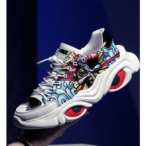 China Fashion Mens Shoes Spring New Mens Printing Fashion Mens Shoes 2021 New Sports Running Shoes Mens Shoes