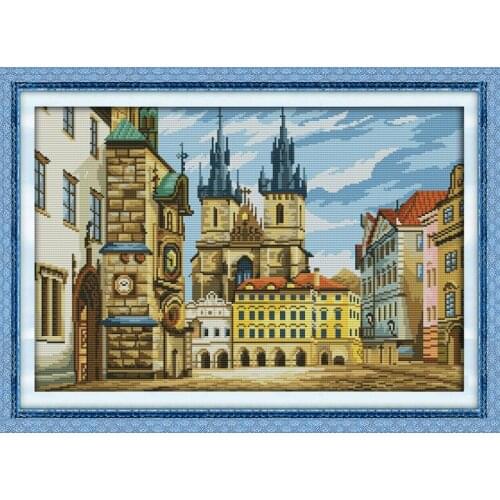 Russian architecture cross stitch kit 14ct 11ct count printed canvas stitching embroidery DIY handmade needlework
