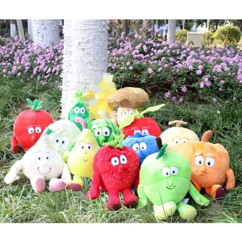 2018 Multiple Styles New Fruits Vegetables cauliflower Mushroom blueberry Starwberry 9" Soft Plush Doll Toy