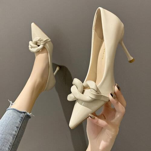 2021 new pointed high heels womens stiletto single shoes womens shallow mouth womens shoes
