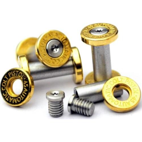 Knife Brass screw rivet Decorative appearance h62 brass washer+ M2.5 screw Knife diy accessories