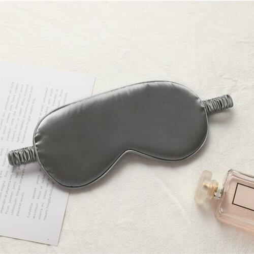 Solid Color 1PC Double-sided Imitation Silk Sleep Eye Mask Travel Breathable Beauty Cover Eyepatch Blindfold Soft Pad