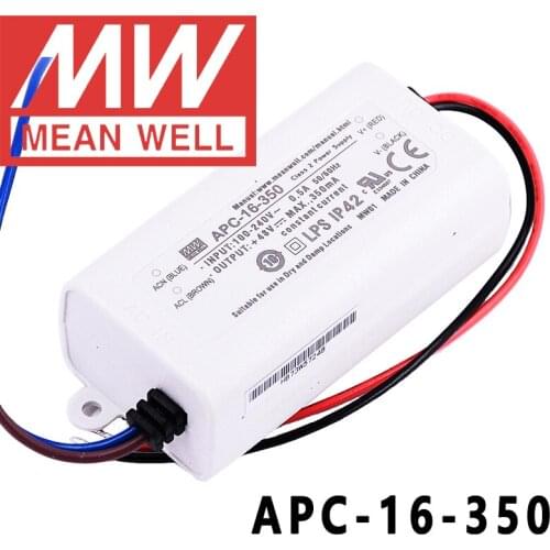 Original Mean Well APC-16-350 meanwell 350mA Constant current 16.8W Single Output LED Switching Power Supply