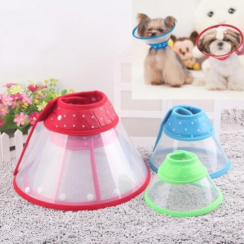 Cat Elizabethan Collar Transparent Pet Wound Healing Protect Cover Neck Cone Recovery Circle Anti Bite Lick Dog Medical Collars