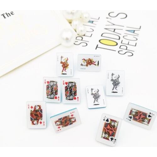 Simple Personality Poker Simulation Shape Fun Hand Made New Ear Studs