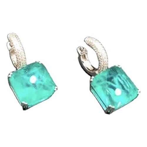 Earrings Jewelry 925 Sterling Silver Stone Elegant Simple Women Gift Zircon Party Muassanit Wedding Luxury Quality Fine Jewelry