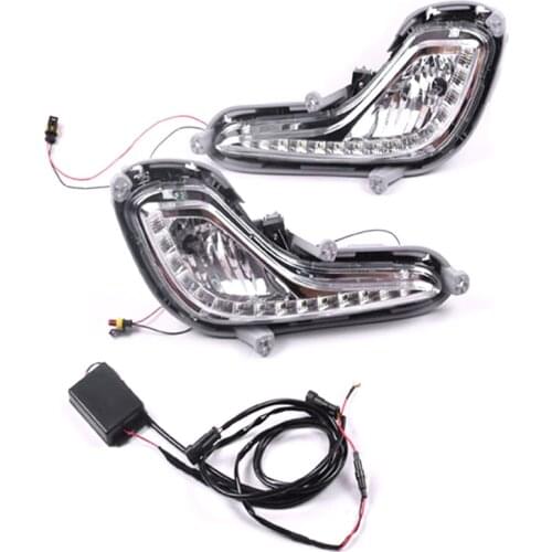 LED DRL Daytime Running Light Fog Lamp 12V Car Running Lights for Hyundai Accent Solaris Verna 2010-2013