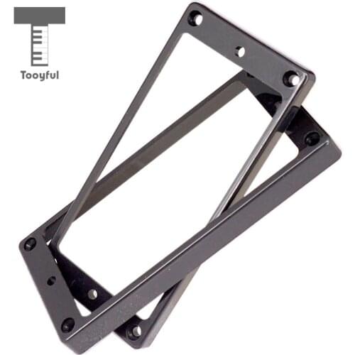 Tooyful 2x 7-String Electric Guitar Accessory Double Coil Pickup Mounting Ring Cover Black