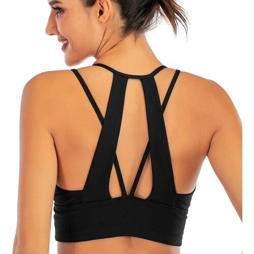 Backless Breathable Yoga Top Padded Sports Bra Push Up Widened Hem Underwear High Impact Sports Bra Yoga Accessories