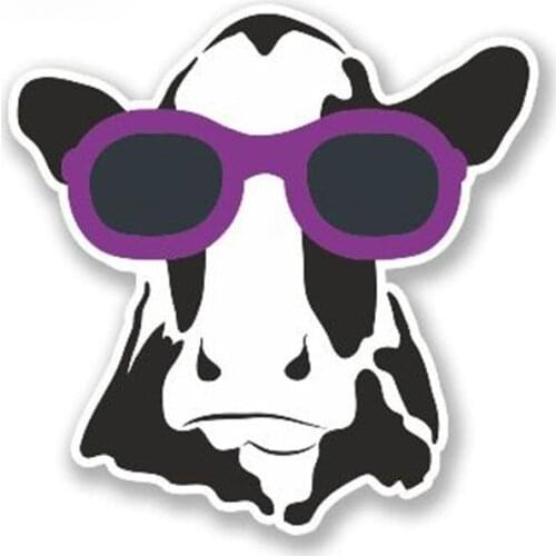 Car Sticker Cool Cow Head Decal Funny Car Styling Cartoon Animal Vinyl Graphic Waterproof Stickers 13cm*12cm
