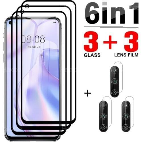 6-in-1 Tempered Glass For Huawei Nova 6 SE Nova 7 SE Screen Protector For Huawei V30 V30 Pro P40 Lite 5G Phone Camera Lens Film