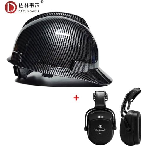 DARLINGWELL Safety Hard Hat with Earmuff Hearing Protection Work Protective Helmet Outdoor Riding Climing Working Helmets
