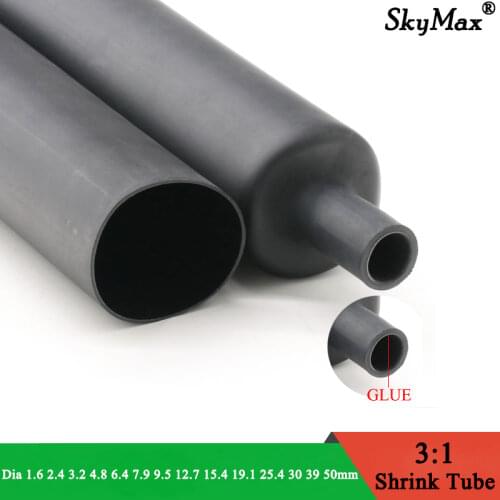 Diameter 3.2mm Heat Shrink Tubing 3:1 Ratio Dual Wall Thick Glue Waterproof Wire Wrap Insulated Adhesive Lined Cable Sleeve