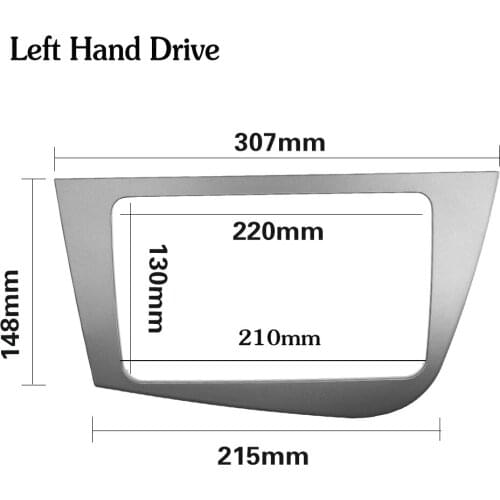 2 DIN Car Radio Fascia for 2005-2011 Seat Leon left hand driving Head Plate Unit GPS Navigation Panel Frame Fascia