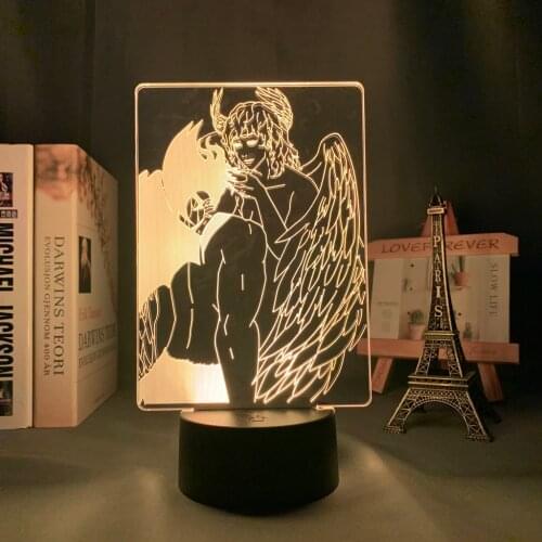 3d Led Lamp Anime Devilman for Bedroom Decorative Nightlight Birthday Gift Room Table Lamp Acrylic Led Night Light Manga