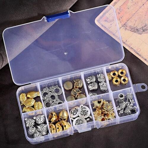 50PCS/Lot Mixed Vintage Metal Animal Charms Beads DIY Bracelet Neacklace Accessories For Jewelry Making Findings